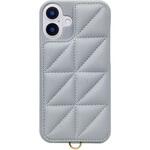 UNI-CSIP24L-2TPPB Triangle Puffy Case for iPhone 16 Plus (pale blue) ユニケース