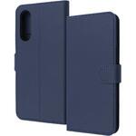 RT-FRS24AELC9/DN らくらくスマートフォン a / Lite Like standard 耐衝撃 ルーペ付き マグネットベルト シンプル 手帳型レザーケース / ダークネイビー レイ・アウト