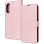 RT-FRS24AELC9/P らくらくスマートフォン a / Lite Like standard 耐衝撃 ルーペ付き マグネットベルト シンプル 手帳型レザーケース / シャイニーピンク レイ・アウト