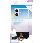 AM-IP24M2-FIR-BK iPhone 16 [FINO Ring] ストラップリング付き 背面クリアハイブリッドレザーケース ブラック トリニティ