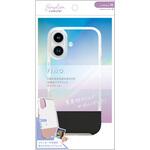 AM-IP24M2-FI-BK iPhone 16 [FINO] 背面クリアハイブリッドレザーケース ブラック トリニティ