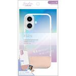 AM-IP24M2-FI-PK iPhone 16 [FINO] 背面クリアハイブリッドレザーケース ピンク トリニティ