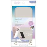 AM-IP24M3-VFS-GRG iPhone 16 Pro [Vertical Flip] ストラップリング付き 縦開き背面クリアフリップケース グレージュ トリニティ