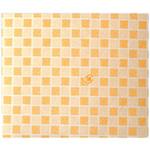 Φ43JP チェックオレンジ フラワーポット 平野紙器