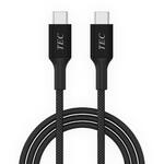 高耐久USBケーブル Type-C to C PD100W対応 USB2.0 ブラック テック(TEC)