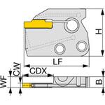 突切り・溝入れ用アダプタ CAER/L-CHP タンガロイ
