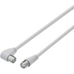 4SLN30W-H TV接続ケーブル 4K8K放送対応 3m  片側ストレートプラグ 片側L形プラグ ホワイト色 廉価ケーブル 多能工業者様向け サン電子