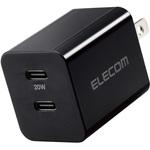 スマホ充電器 AC充電器 タイプC×2ポート PD 最大出力20W スイングプラグ 小型 軽量 USBコンセント iPhone エレコム