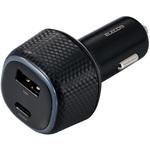 シガーソケット カーチャージャー 最大合計出力57W 2ポート USB C×1 USB A×1 PD45W 車 充電器 エレコム