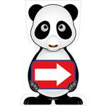 GCSP-18 GCコーンサイン パンダバージョン板のみ 矢印右向き GCSP-18 グリーンクロス