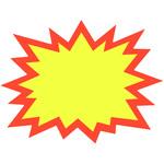 手書きPOP用カード 爆発型 無地 ササガワ
