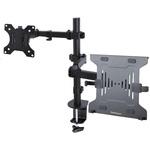 A2-LAPTOP-DESK-MOUNT モニターアーム/ノートパソコン トレイ付/1画面/最大32インチディスプレイ/VESA 対応/耐荷重： ノートPC 4.5kg、モニター 8kg/Cクランプ・グロメット固定式/高さ調整機能/ブラック/ディスプレイ ノートパソコン アーム StarTech.com