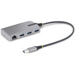 5G3AGBB-USB-A-HUB USBハブ/USB Type-A 接続/イーサネットアダプター内蔵/5Gbps/3ポートxUSB 3.2 Gen 1/バスパワー/30cm長尺ケーブル/USB 3.0 ポータブル RJ45 LAN 増設 拡張 スプリッター StarTech.com