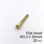 30025001006 GALLUP(ギャラップ) Brass Products ブラススクリュー フラットヘッド M3.5×30mm(皿頭)20本パック Brass Products(ブラス・プロダクツ)