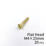 30025001009 GALLUP(ギャラップ) Brass Products ブラススクリュー フラットヘッド M4×25mm(皿頭)20本パック Brass Products(ブラス・プロダクツ)