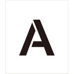 吹付けプレート ステンシル 文字高150 アルファベット マグネット グリーンクロス