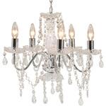 5灯 シャンデリア 白熱電球 付き 天井照明 工事不要 間接照明  4畳 ～ 6畳 シーリング 軽量 萩原