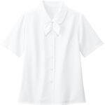 ブラウス(半袖)/リボン付 フォーク(Nuovo)