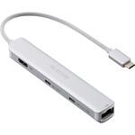 USB TypeC ドッキングステーション ハブ 6-in-1 PD 85W出力 急速充電 USB-C×2 USB-A×2 HDMI×1 RJ45×1 エレコム