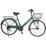 防災サイクル 26型6段変速・LEDオートライト付 ノンパンク シティサイクル  【完成組立品】 東部