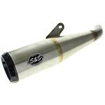 550-1114 GRAND NATIONAL スリップオンマフラー Brashed stainless 550-1114 エスアンドエスサイクル