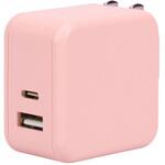 AC充電器 PD35W USB-C 1ポートUSB-A 1ポート 折りたたみ式プラグ 急速充電 PSE適合製品 全7色 2年保証 シェルピンク(MOT-ACPD35WU1-PK) MOTTERU
