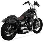 1800-1771 Hi-Output Granades 2-2 ハイアウトプット グレネード クローム/ブラック マフラー 1800-1771 Vance&Hines