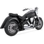 V18517 ShortShots Staggered ショートショットスタッガード クローム マフラー V18517 Vance&Hines