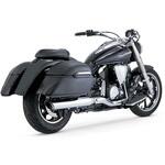 1811-2280 TwinSlash Round ツインスラッシュ ラウンド スリップオン クローム マフラー 1811-2280 Vance&Hines