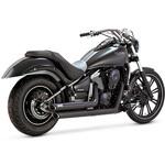 1811-2469 TwinSlash Staggered ツインスラッシュスタッガード ブラック マフラー 1811-2469 Vance&Hines