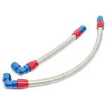 OILクーラーホースSET ストレート #6 4.5-7R RED/BLU (保護チューブ付) ACTIVE(アクティブ)