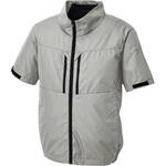 空調風神服 チタン加工半袖ブルゾン(5セル24Vジャパンモデル プラズマクラスターななめファンセット&バッテリーセット 2025)(KF92510) サンエス