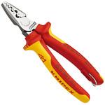 絶縁圧着ペンチ (落下防止リング付き) KNIPEX(クニペックス)