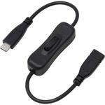 U20CC-MF03P10S PD100W対応 USB2.0 Type-C 電源スイッチケーブル アイネックス