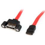 eSATAケーブル/30cm/パネルマウント型eSATA メス - SATA オス/最大6Gbps/シリアルATA 3.0準拠 StarTech.com