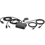 C2-H46-UAC-CBL-KVM KVMスイッチ/2ポート/一画面/4K60Hz HDMI/ハイブリッド(USB-A & USB-C DP Alt)/ケーブル/PC パソコン 切替器(2台用) StarTech.com