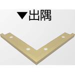 アルミ見切材 フロアーエッジ FEPG-3用Lコーナー出隅 ヤスダインテリアサプライ