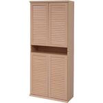 ルーバー扉式 靴箱 2個組 幅75 奥行33 下駄箱 シューズボックス