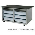 作業台 横入れ・メラミン天板 YMシリーズ ナビス(アズワン)