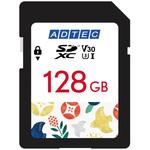 ADC-SZTX128G/U3 SDXC 128GB UHS-I U3 V30 和柄 赤色 アドテック