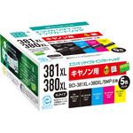 リサイクルインク キヤノン対応 BCI-381XL+380XL/5MP エコリカ