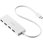 Type-C ハブ USB3.2 Gen1 USB-A ×4 バスパワー 薄型 ケーブル長30cm エレコム
