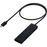 U3HC-H043BK/E Type-C ハブ USB3.2 Gen1 USB-A ×4 バスパワー 薄型 ケーブル長60cm エレコム