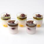 HFQ-01A 黒蜜で食べるクリームあんみつ 5個 ホシフルーツ