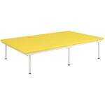 TB-1486(120X45CM) SD訓練台 ビニルレザーイエロー TB-1486 120X200X45CM 高田ベッド製作所