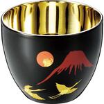 SCW-GK963 漆磨 2重ロックカップ 赤富士に鶴 アサヒ(厨房)