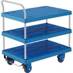 樹脂製運搬車グランカート サイレント(片袖3段タイプ・ストッパー付) TRUSCO