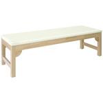 TB-743(70X190X50CM) 木製診察台 ビニルレザー白 TB-743 70X190X50CM 高田ベッド製作所