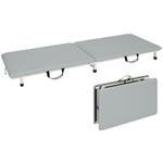 TB-1262(60X190X17CM) 付添ポータブルベッド ビニルレザーグレー TB-1262 60X190X17CM 高田ベッド製作所