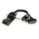 PEX2S1P553B RS232C シリアルインターフェースカード/PCI Express x1/2x DB9 + 1x パラレル/16C450/16C550 UART/標準&ロープロファイル/Windows Linux/PCIe DB9 変換アダプター StarTech.com